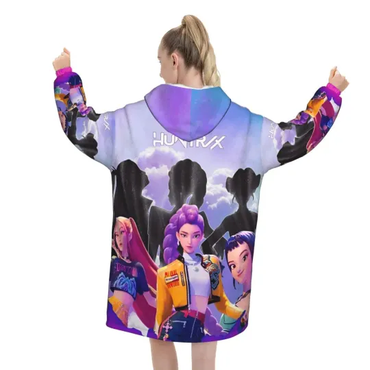 KPop Demon Hunters Huntrix Blanket Hoodie
