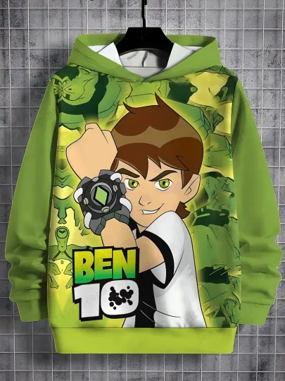Cartoon Anime Ben 10 3d Graphic Print Hoodies Men Women Fashion Hoodie Boys Girls Sweatshirt Women Sweats Man Tracksuits Sports