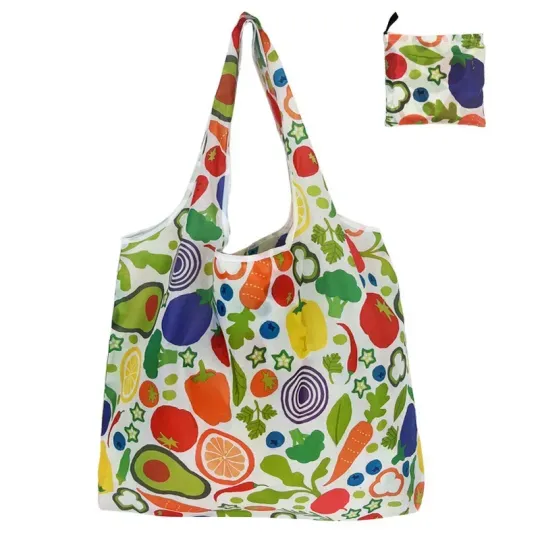 Vegetable Printed Shopping Tote Bag