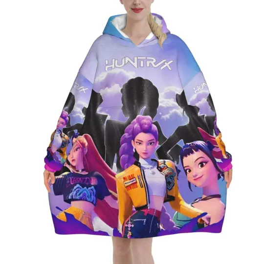 KPop Demon Hunters Huntrix Blanket Hoodie