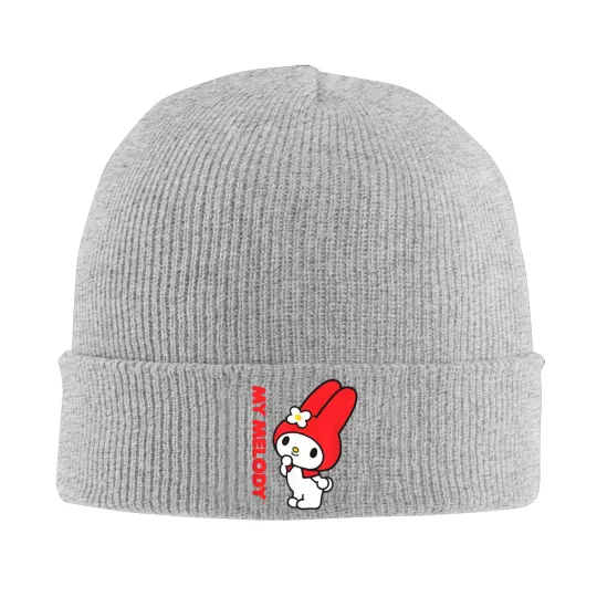 My Melody Logo Bonnet Beanie Hat - Autumn Winter Knit Cap for Men and Women