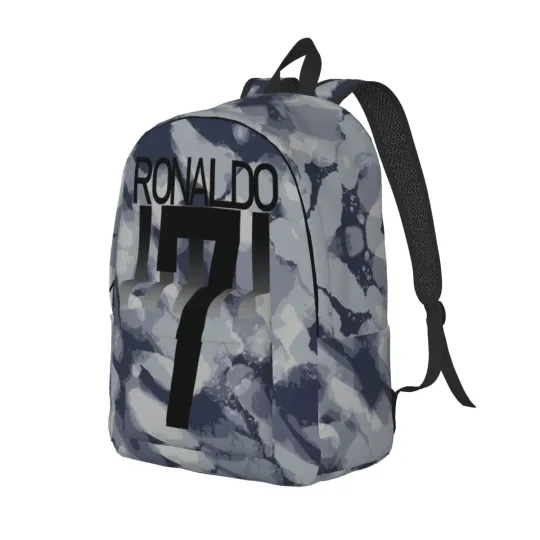 CR7 Ronaldos Backpack for Men and Women, Laptop Shoulder Bag, Student and Work Daypack, Gift