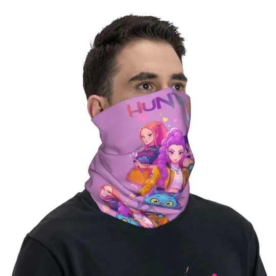 Kpop Demons Hunterses Face Mask Scarf, Movie Scarf