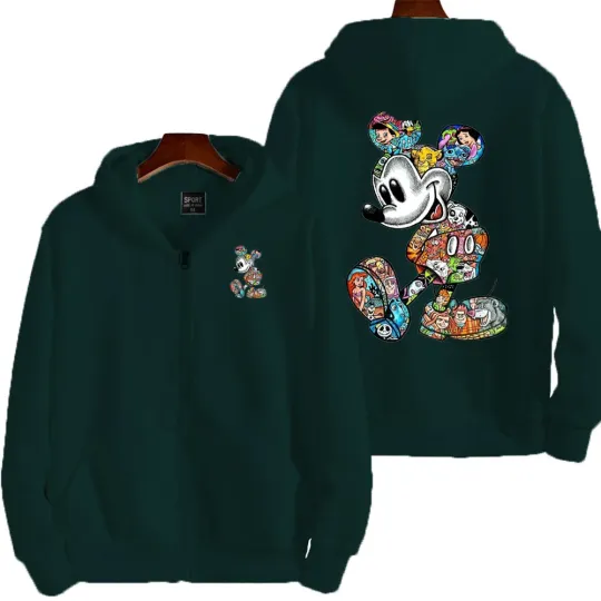 Graffiti Mickey Men Cartoon Hoodie