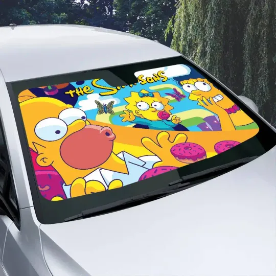 Classic Animation Simpsons Car Sunshade