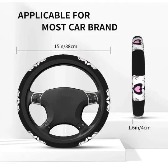 Mickey Mouse Minnie Love Disney Steering Wheel Cover