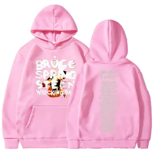 Rock Singer Bruce Springsteen Wrecking Ball Tour Hoodies, Men Women Fashion Vintage Casual Loose Pullovers Fans Gift