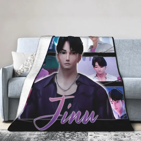 K-Pop Demon Hunters Jinu Saja Boys  Fleece Blanket