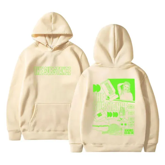 Horror Movie The Substance Double Sided Graphic Hoodie