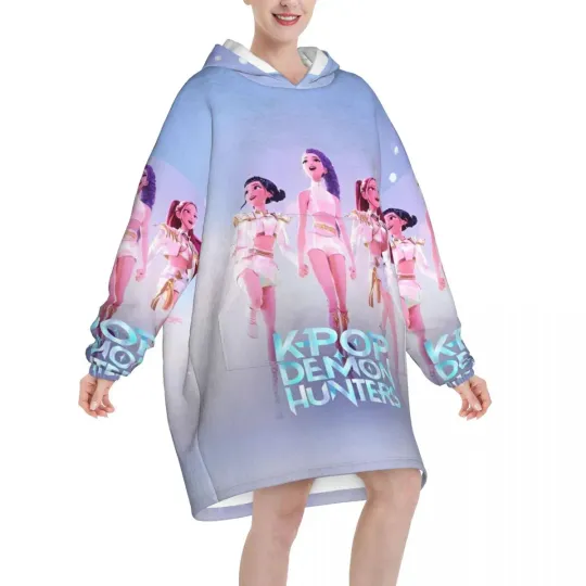 KPop Demon Hunters Huntrix Blanket Hoodie