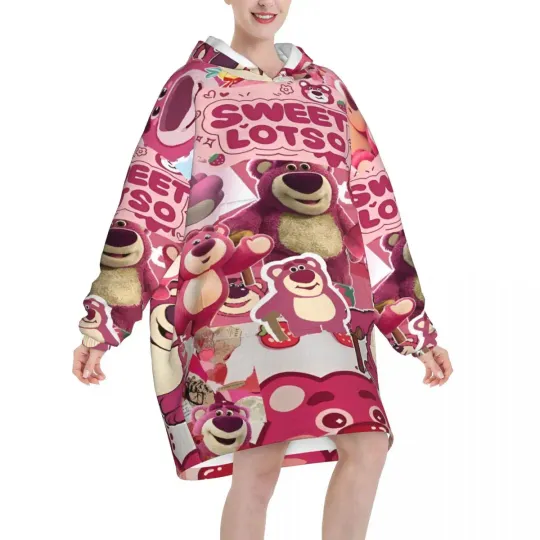 Lotso Strawberry Bear Oversized Blanket Hoodie
