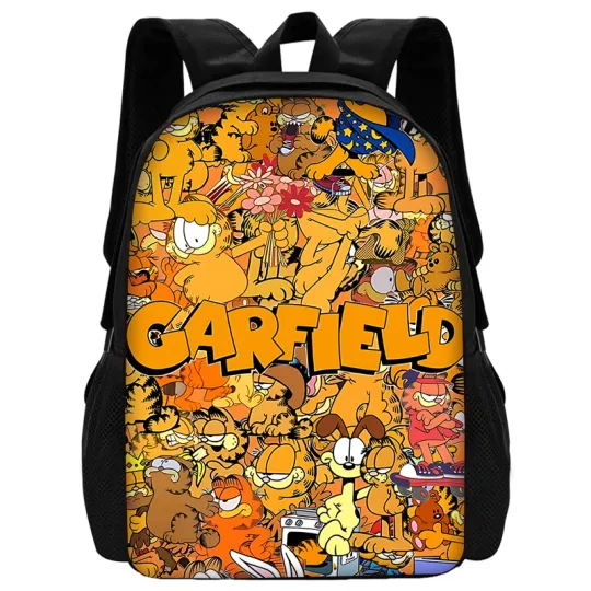 Child School Cartoon Garfield Backpackls