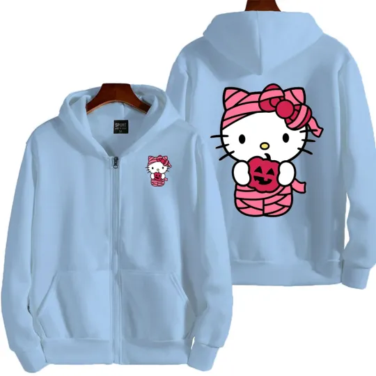Men Christmas Hello Kitty Cartoon Hoodie
