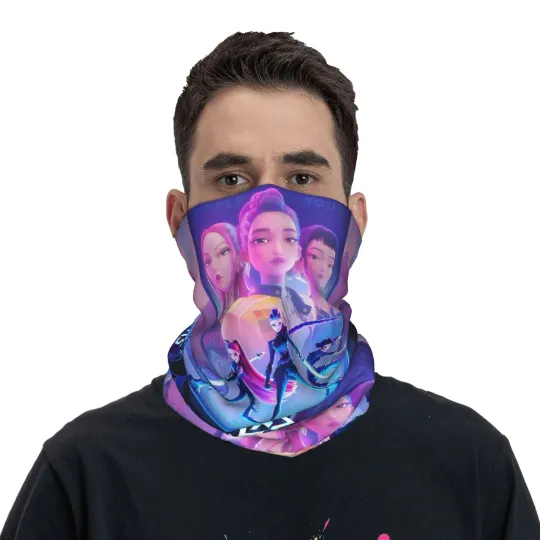 Huntrix Zoey Rumi Mira Bandana Neck Gaiter Printed Mask Scarf Multi-use Cycling Scarf Running Unisex Adult All Season