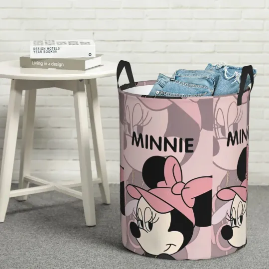 Pink Minnie Mouse Toy Laundry Baskets