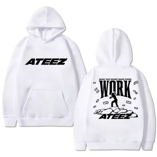 Kpop Ateez world Tour 2025 Double Sided Hoodie