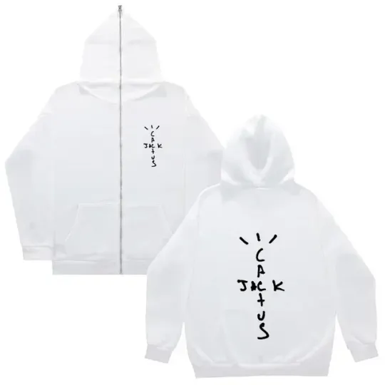Travis Hip-hop Rapper Printed Zip Up Hoodie