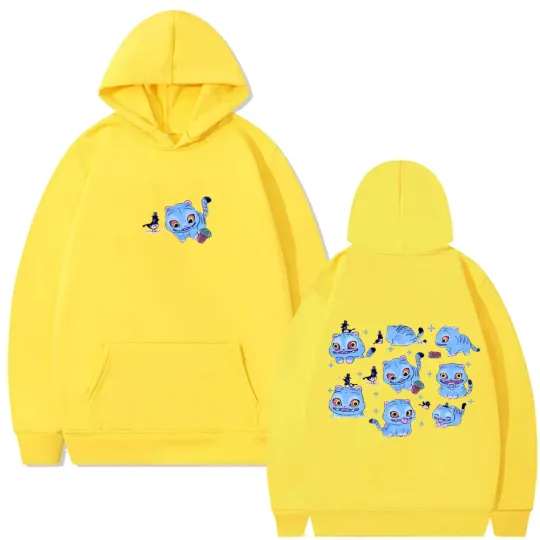 Kpop Demon Hunters Graphic Hoodie Funny Derpy Tiger Print Hooded