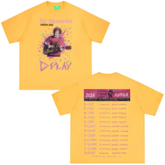 Ed Shee Loop Australian Tour 2026 Print T-shirt