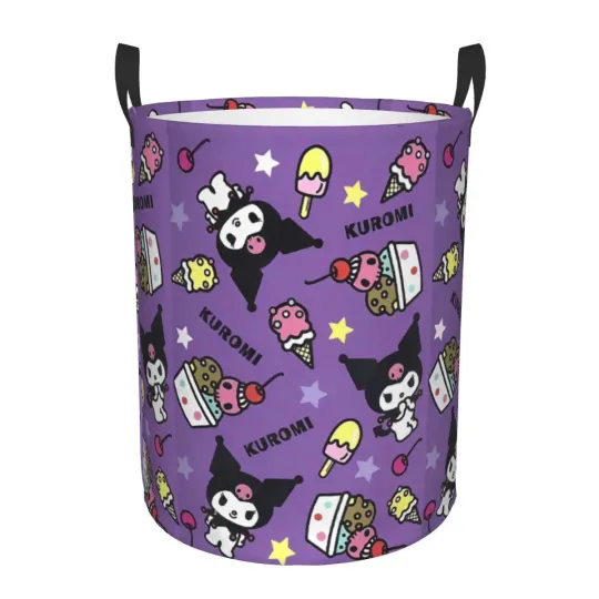 Kuromi Kawaii Cute Laundry Baskets