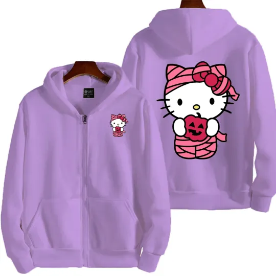 Men Christmas Hello Kitty Cartoon Hoodie