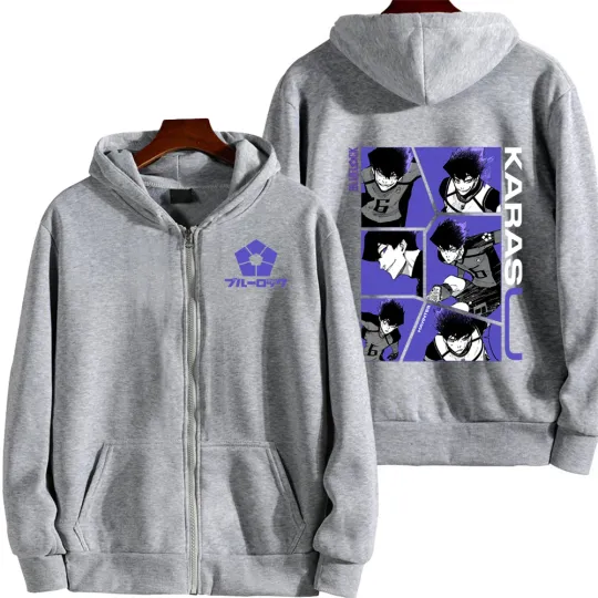 Blue Lock Karasu Tabito Men Zip Up Hoodie