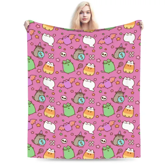 Pusheens Cat Throw Blanket