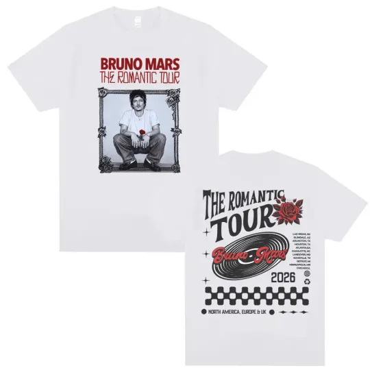 Bruno Mars The Romantic Tour 2026 T Shirt