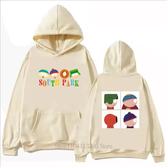 Men Clothing South Park Cute Print Hoodies Fall Winter Women Casual Fashion Long Sleeve Tops Y2K Fleece Pullover Sweatshirts