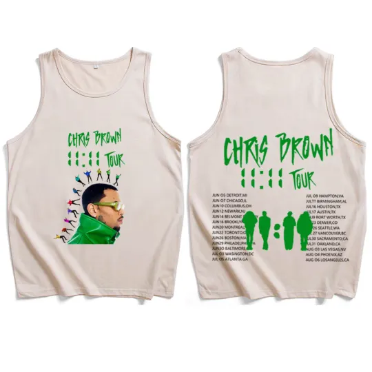 Chris Brown 11:11 Tour 2024 Tank Tops
