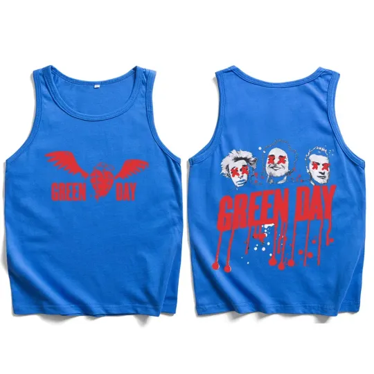Green Day Saviors World Tour 2024 Tank Tops