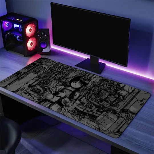 Anime serial experiments lain Mouse Pad Large Desk Mat