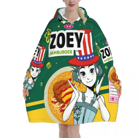 Kpop Demon Hunters Ramen Zoey Blanket Hoodie