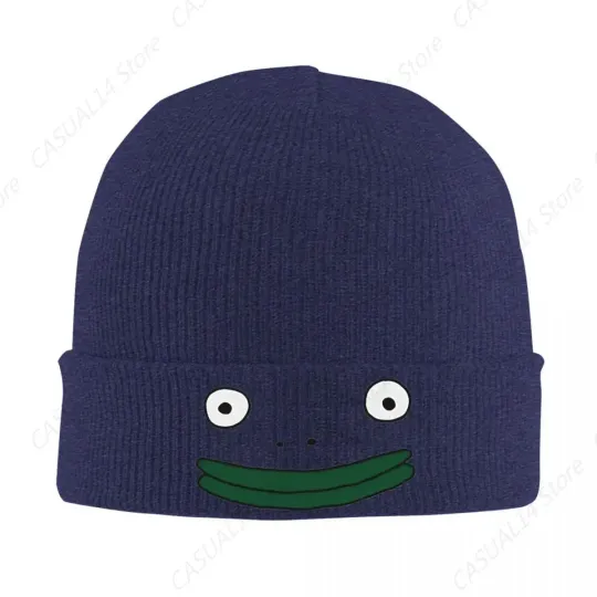 Printed Knit Beanie Hat - Unisex Thermal Retro Cap for Autumn Winter