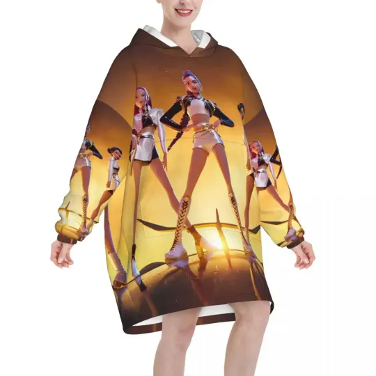 Kpop Demon Hunters Blanket Hoodie