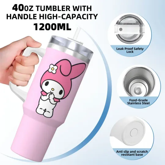 Sanrio My Melody  Tumblers 40 oz With Handle | Christmas Gift