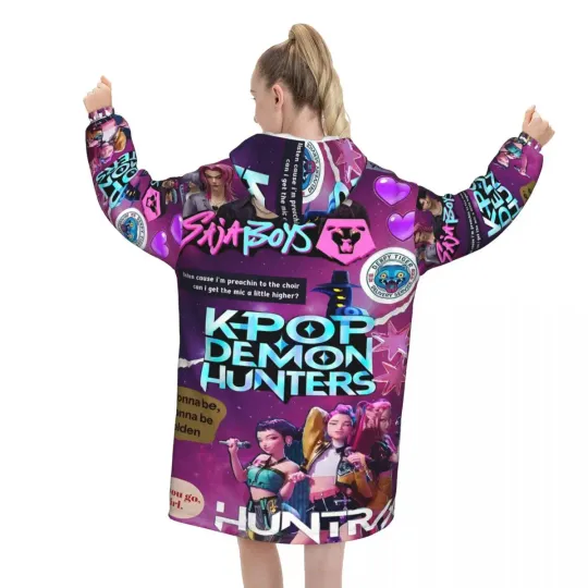 Kpop Demon Hunters Oversized Blanket Hoodie