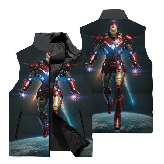 Iron Man Sleeveless Jacket | Casual Winter Clothing | Gift Idea