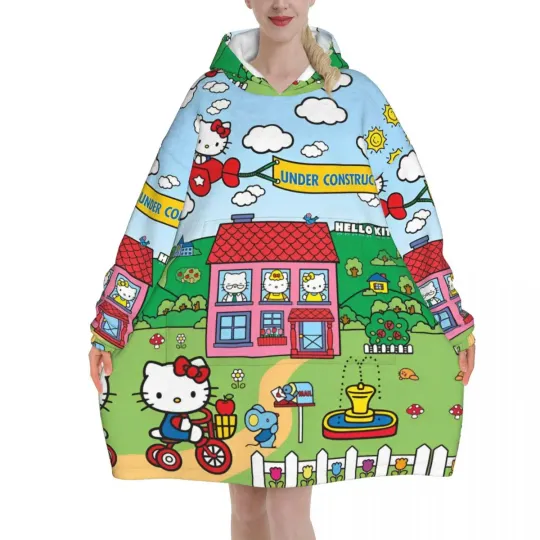 Lovely Hello Kitty Blanket Hoodie
