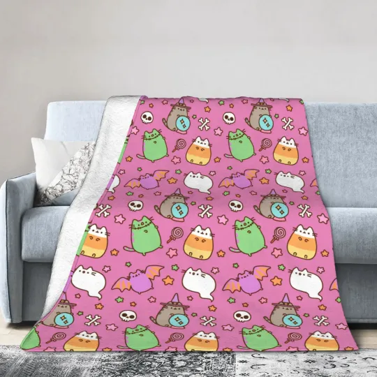 Pusheens Cat Throw Blanket