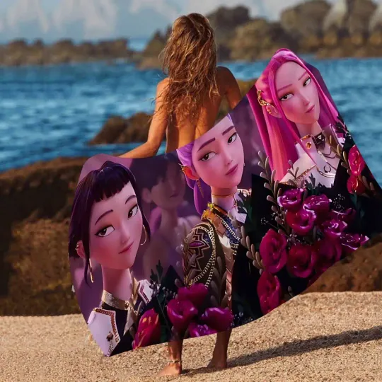 KPop Demon Hunters Beach Towel