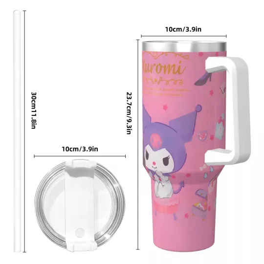 Sanrio Kuromi Kawaii Tumblers 40 oz With Handle | Christmas Gift