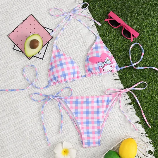 Discover Y2K Style Kawaii Melody Cute Sling Bikini Swimsuit, Summer Swimwear