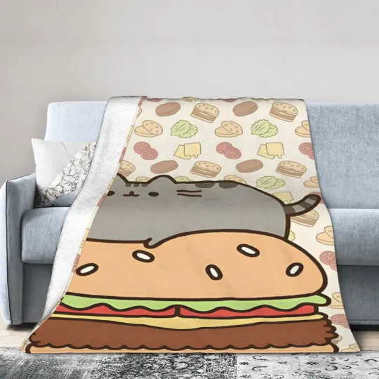 Cozy Pusheens Cartoon Cats Blanket - Throw for Home & Office
