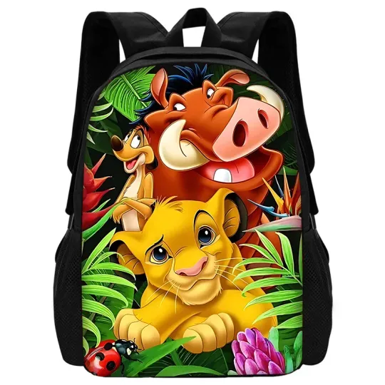 Child School Cartoon Lion King Simba and Mufasa Backpack