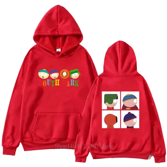 Men Clothing South Park Cute Print Hoodies Fall Winter Women Casual Fashion Long Sleeve Tops Y2K Fleece Pullover Sweatshirts