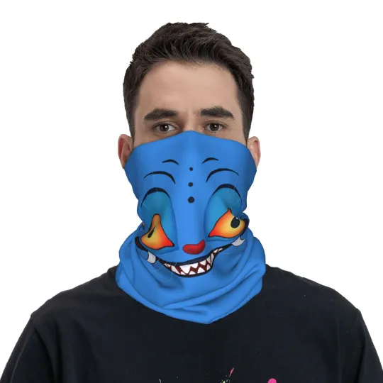 Kpop Demon Hunters Blue Tiger Face Mask Scarf