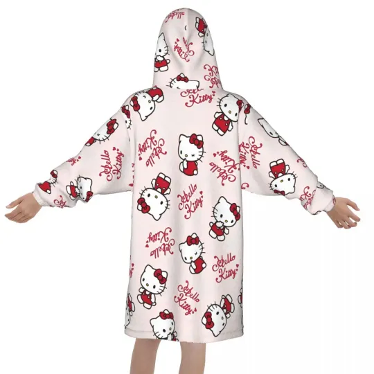 Children's Hello Kitty Kawaii Cat Hoodie Blanket