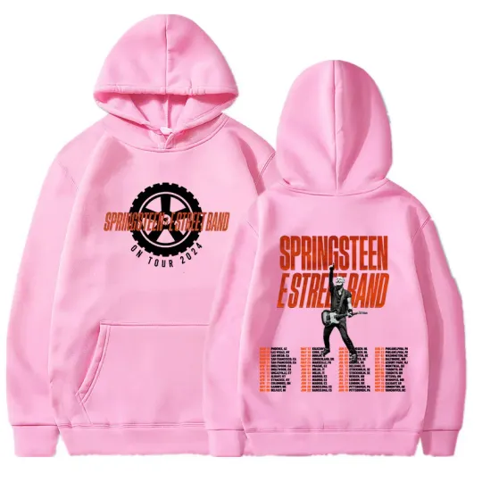 Bruce Springsteen and E Street Band 2024 Tour Hoodies, Men Women Fashion Harajuku Long Sleeve Oversized Streetwear