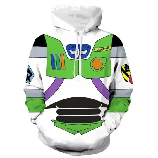 Halloween Toy Story Men's Buzz Lightyear Astronaut 3D Cosplay Costume Pullover Hoodie Adult Sweatshirt Hooded Top Tracksuit pant